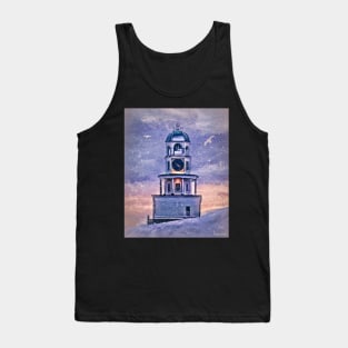 Snowy Winter's Day For Town Clock Tank Top